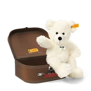 LOTTE TEDDY BEAR IN SUITCASE, 11 INCHES, EAN 111464