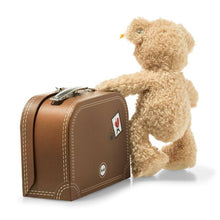 Load image into Gallery viewer, FYNN TEDDY BEAR IN SUITCASE, 11 INCHES, EAN 111471